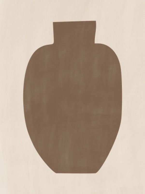 Brown Silhouette of a Vase