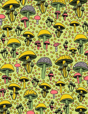 Mushrooms Cute Pattern
