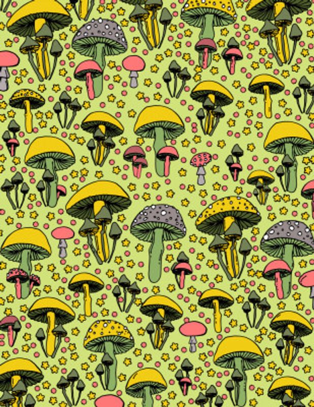 Mushrooms Cute Pattern