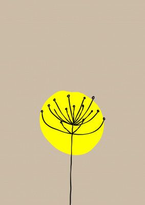 Mid 20th Century Yellow Flower