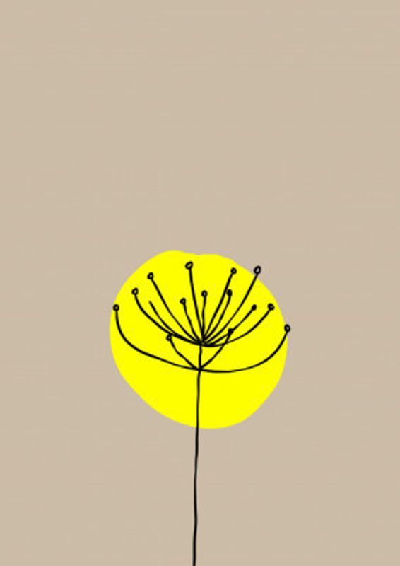 Mid 20th Century Yellow Flower