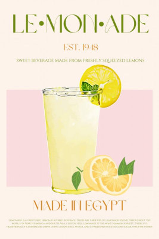 Refreshing Glass of Lemonade