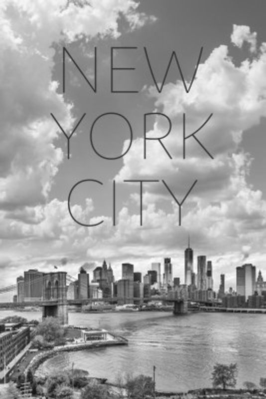 NYC Lower Manhattan &amp; Brooklyn Bridge | Text &amp; Skyline