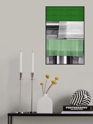 Abstract Black White Green Grey 1