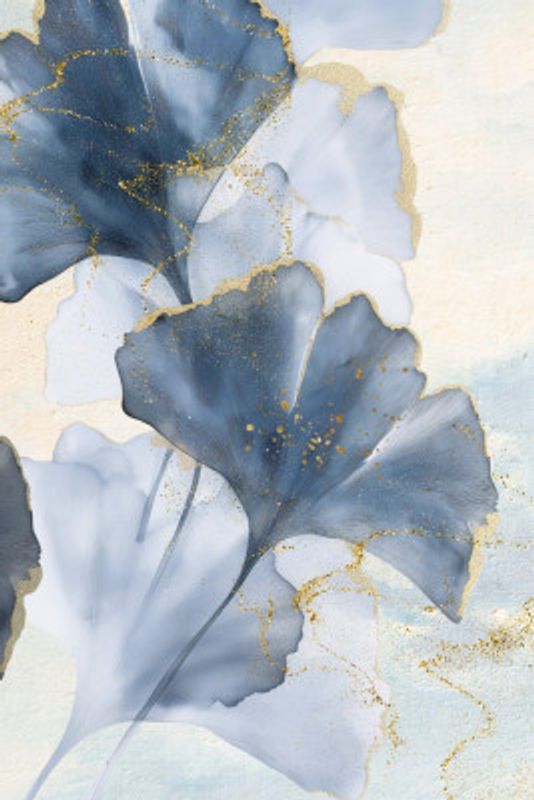 Blue Ginkgo Leaves 2