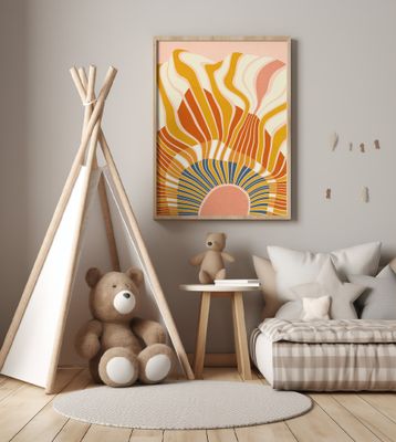 Rainbow Plus Shapes  Blue Mustard12