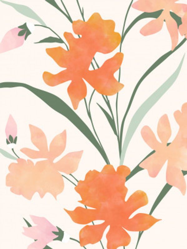 Floral Pattern With Abstract Colorful Flowers