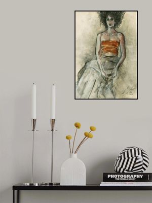 Woman Portrait with Curly Hair