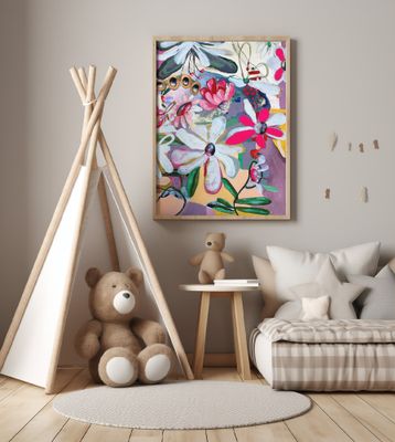 Vibrant Flowers with Bold Pink and White Petals