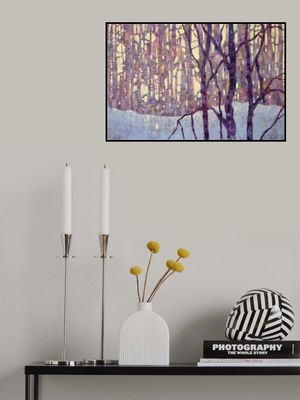 Winter Landscape with Birch Trees and Snow