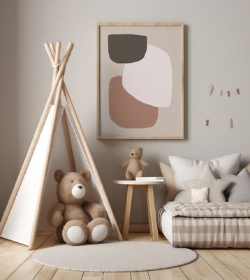 Minimalist Organic Shapes in Earthy Tones