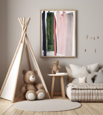 Abstract Vertical Brushstrokes