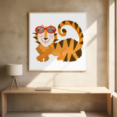 Tiger with Red sunglasses
