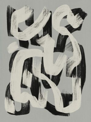 Dry brush abstract in black and white