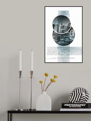 Poster Art BOSTON Waterfront | turquoise marble