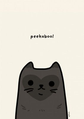 Black Cat With A Heart-Shaped