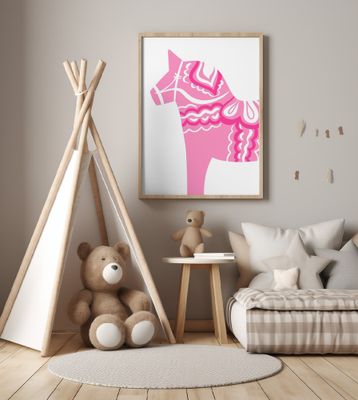 Pink Dala Silhouette