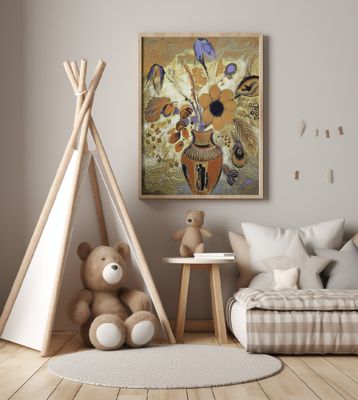 Etruscan Vase With Flowers