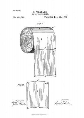Toilet Paper Roll Patent 1891