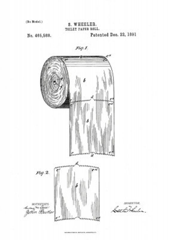 Toilet Paper Roll Patent 1891