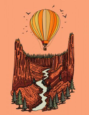Balloon Over The Canyon
