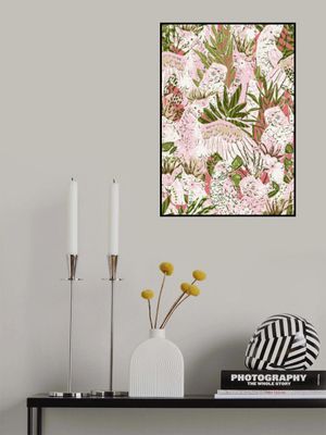Tropical Lounge Cockatoos Pink pattern
