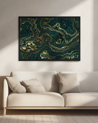 250406b Teal and Gold Marble Texture Ii