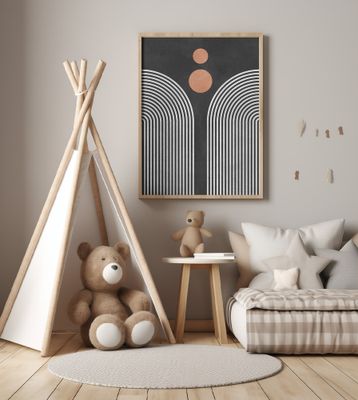 Circles on black background 3