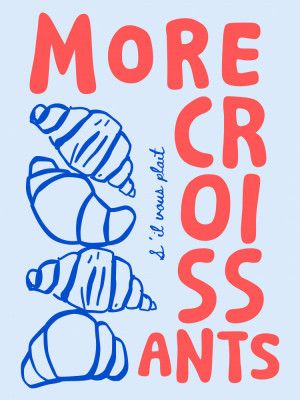 More Croissant - light blue/red