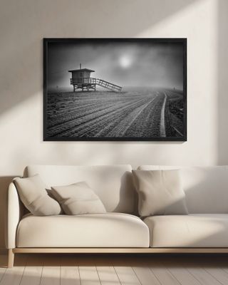 Fog on the beach - Santa Monica, California