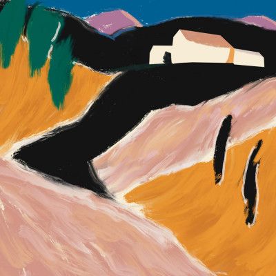 Abstract Landscape With A Minimalist House