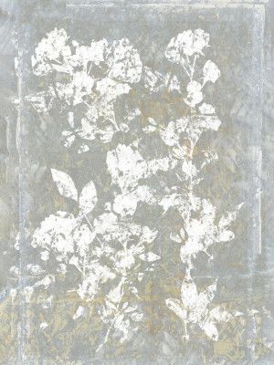 Botanical White Textured Floral 1