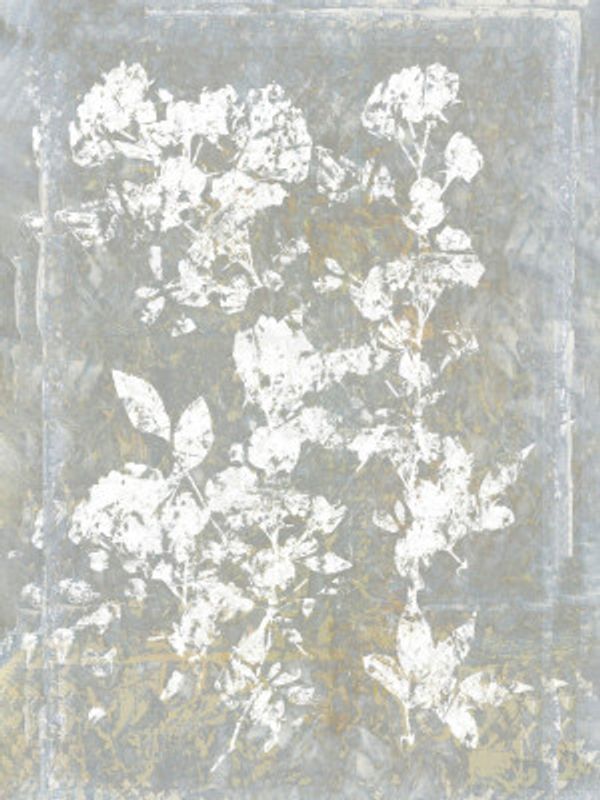 Botanical White Textured Floral 1