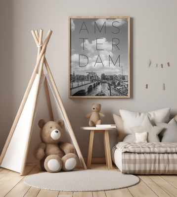 AMSTERDAM Magere Brug | Text &amp; Skyline