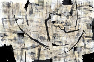 Black and White Textured Shapes 1