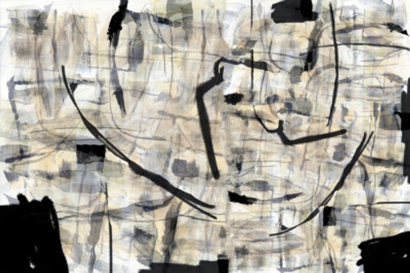 Black and White Textured Shapes 1