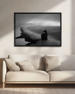 A b&amp;w morning at Dyrhólaey