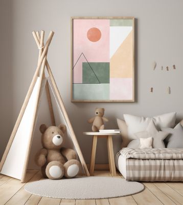 Pastel Tones With Minimalist Shapes