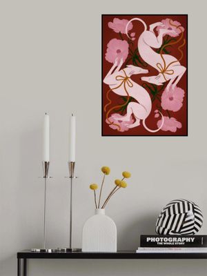 Elegant Greyhounds and Flowers