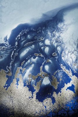 Soothing -" Ocean Wave Waltz  1" - Watercolor waves