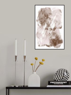 Abstract Artwork With Soft Beige And Brown Tones