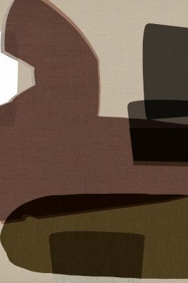 Layered Geometric Shapes And Earthy Tones