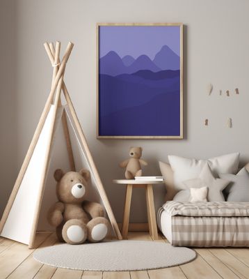 Blue &amp; Purpel Mountain Layers