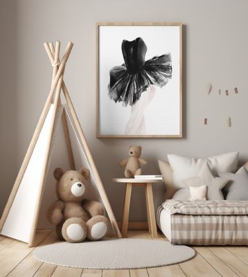 Ballerina Black Tutu Poster