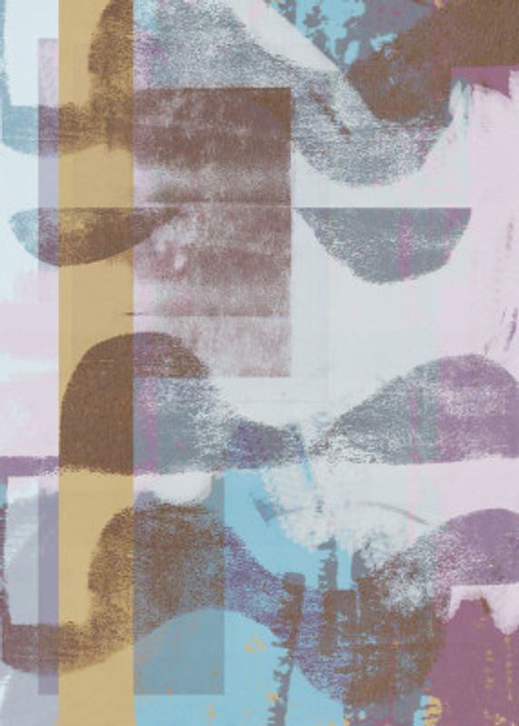 Abstract Shapes In Warm Pastel Colors  0010