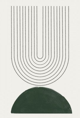 Green Mid Century Modern No.5