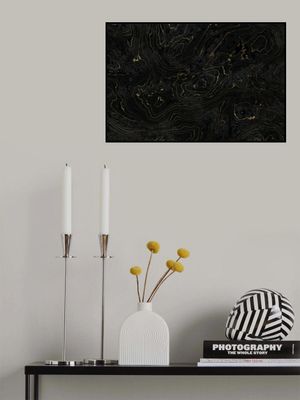 Portoro Black and Gold Marble Texture I