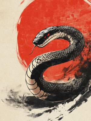 Snake With the Red Hot Sun