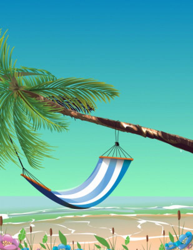 Hammock On A Beach