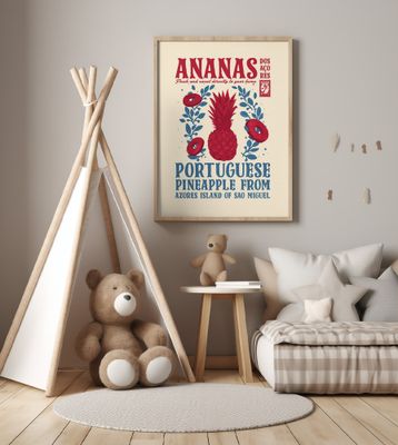 Pineapple kitchen print